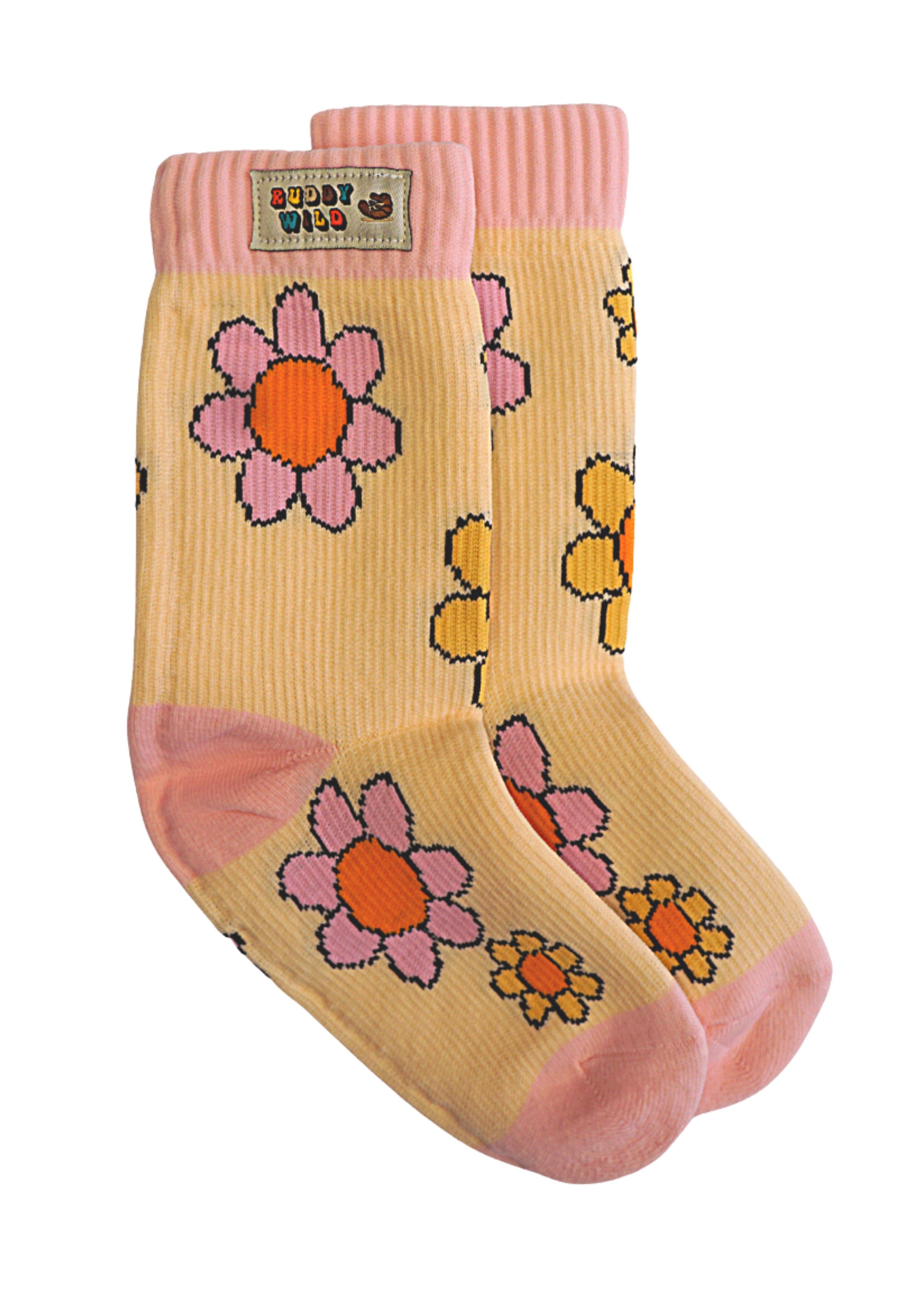 Flower Power Pink - Kids Waterproof Socks